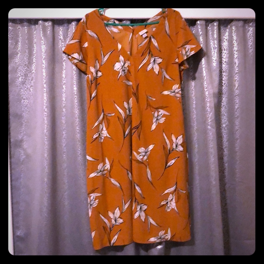 A New Day orange cocktail dress